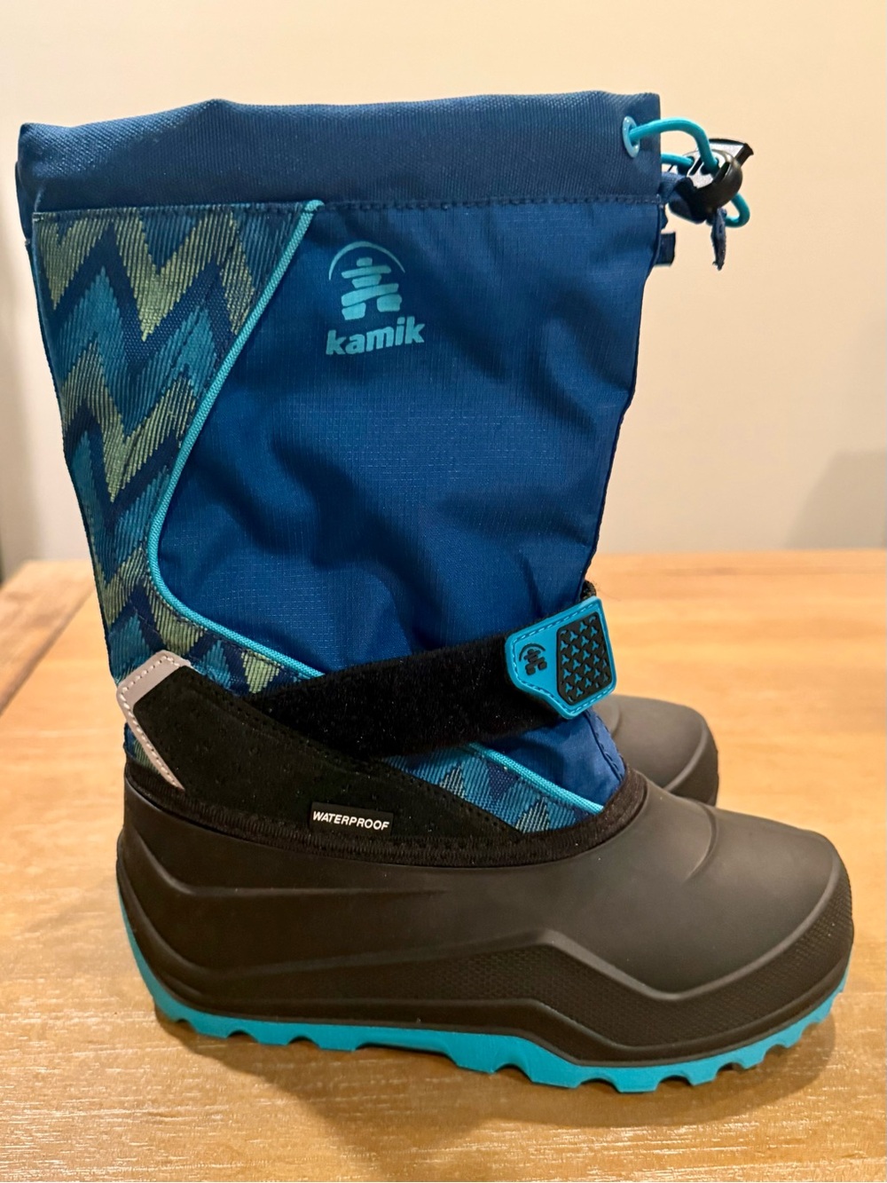 Kamik‎ Kids Snowfall P 2 Winter Boot Blue Black Insulated Size 2